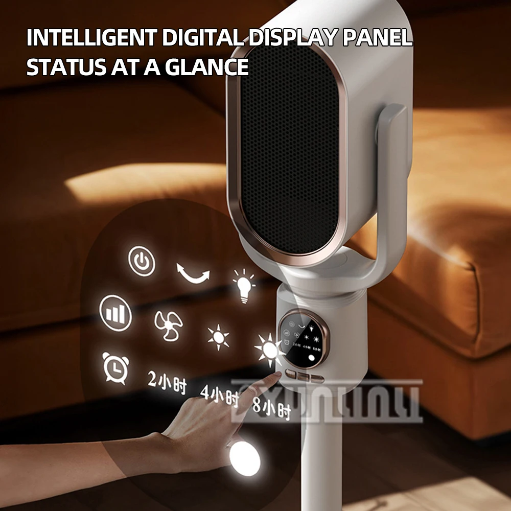 พัดลมทำความร้อนแบบตั้งพื้นแบบปรับได้เครื่องทำความร้อนประหยัดพลังงานไฟฟ้าแบบ PTC สำหรับฤดูหนาว