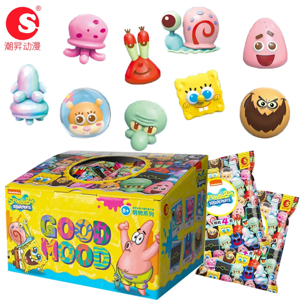 

Original SpongeBob SquarePants Series Mini Blind Box First Generation Patrick Star Mystery Bag Cartoon Doll Toys Surprise Gifts
