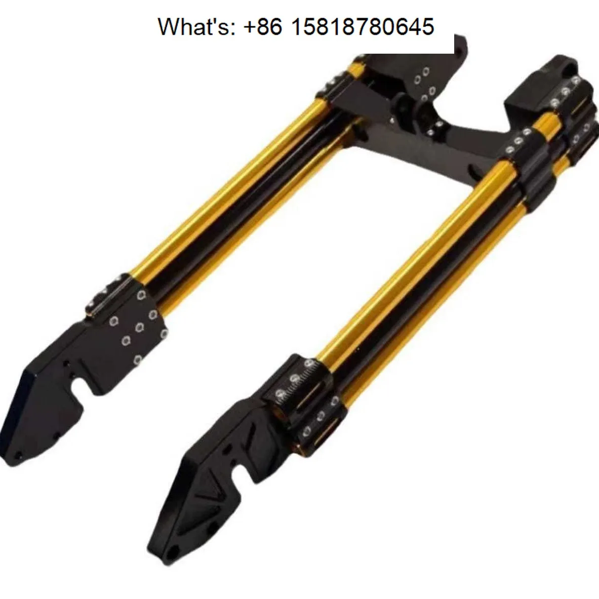 Electric vehicle motor modified rocker double tube CNC aluminum alloy flat fork reinforced adjustable flat fork