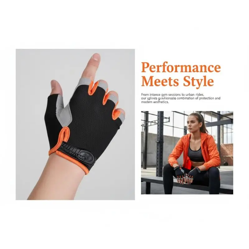 

Half Finger Cycling Gloves Men Women Anti Slip Shock Breathable Summer Bicycle Fingerless Sports Gym Training Bike
