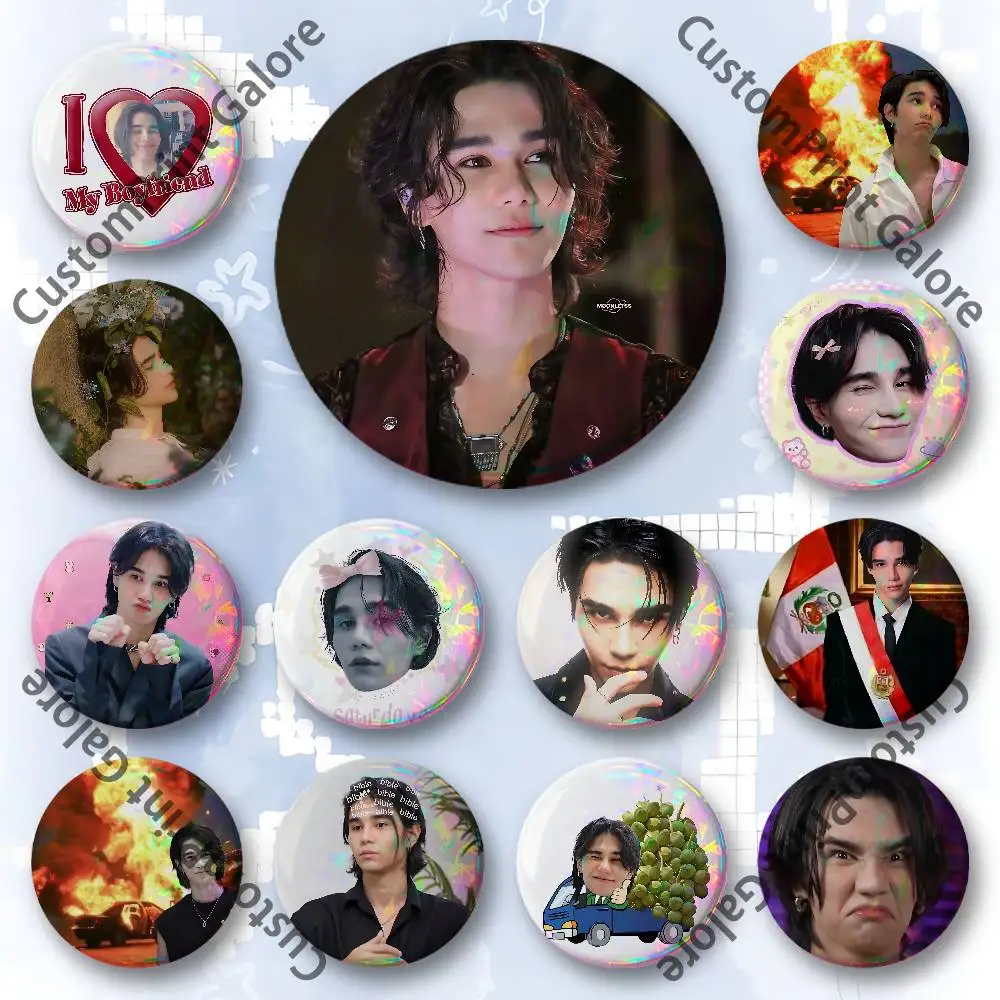 

J-Jeff Satur Laser Film Badge Tinplate Brooch Lapel Pin HD Print Badge for Decoration DIY Accessories Gift