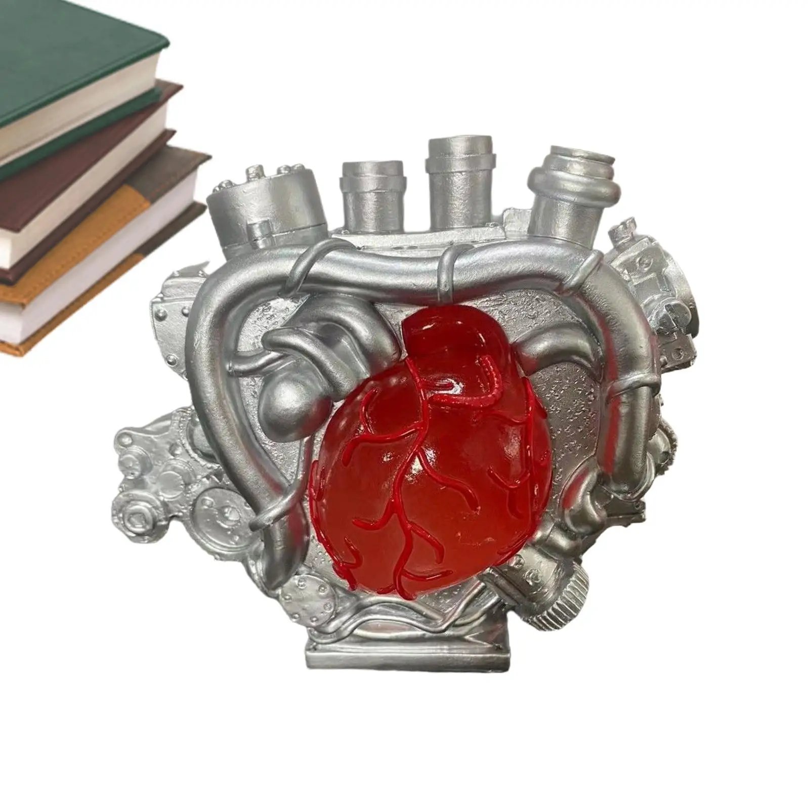 

Mechanical Sculpture Modern Engine Heart Home Decor Creative Decorative Figurine For Display Cabinet Living Room Bookshelf