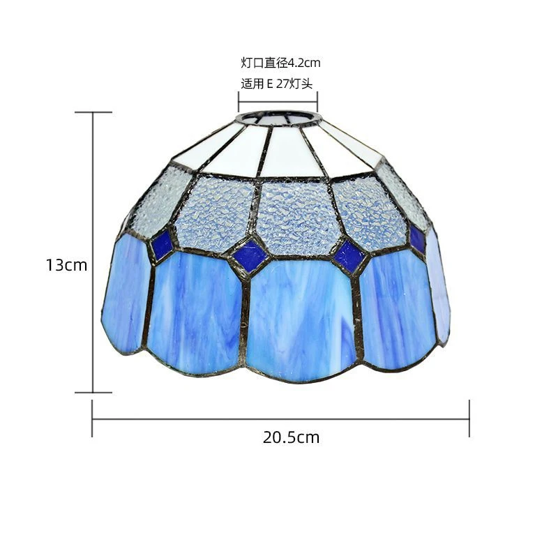 Tiffany barwione klosz szklany dla E27 uchwyt tabeli wisiorek lampa światła oświetlenie sufitowe kinkiety ścienne oprawy tylko abażur
