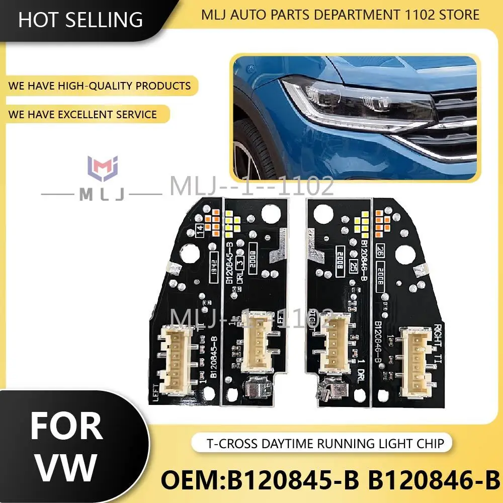 For VW T-Cross Car Accessories B120845-B B120846-B White DRL Module Chip Turn Signal Board LED Headlight 2GM998478 2GM998479