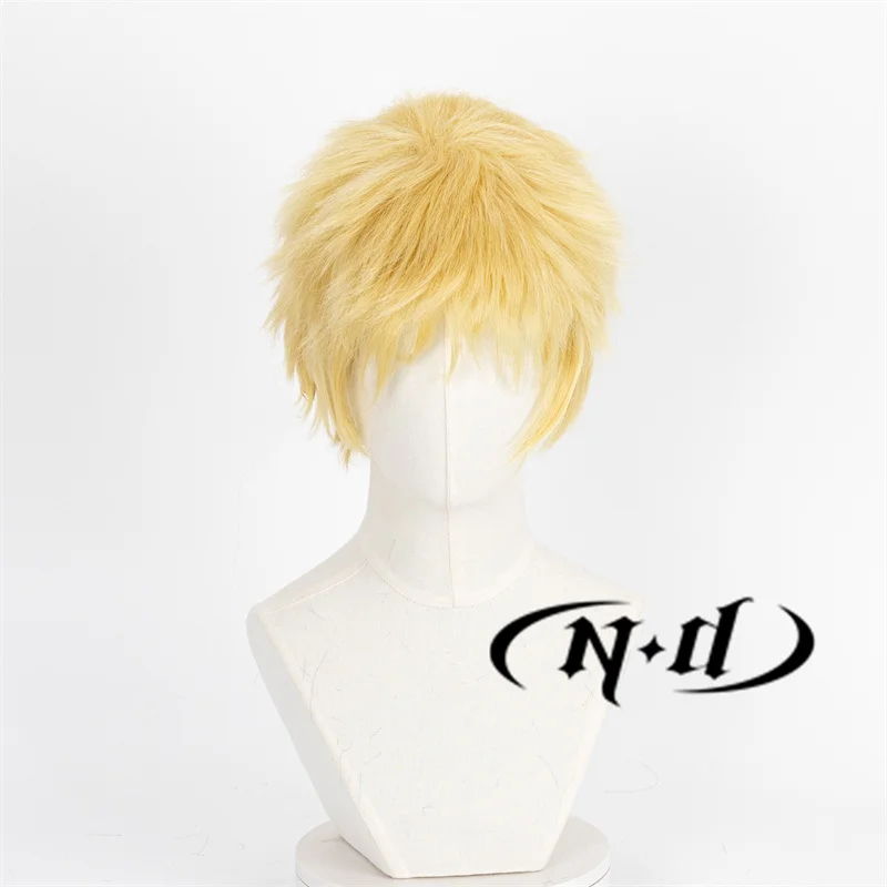 ND ريوجي ساكاموتو تأثيري الباروكات Megami Tensei أنيمي كوس خصلات الشعر المستعار للحزب كوميك كون كوزر مقاومة للحرارة الاصطناعية