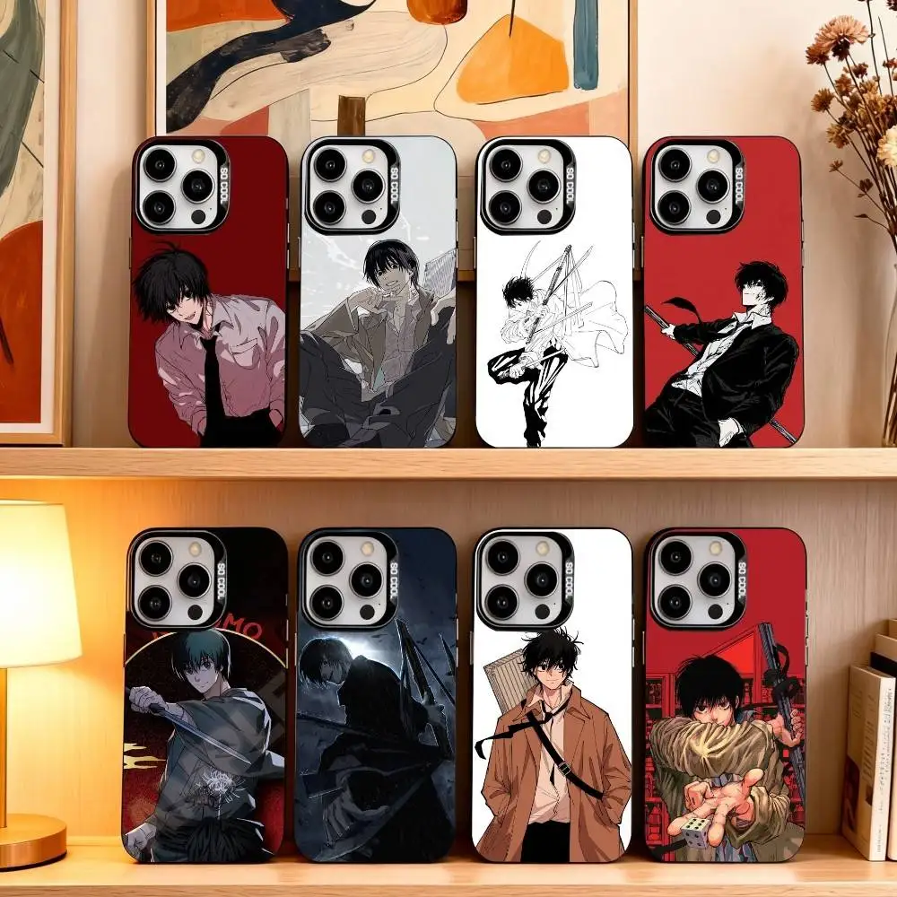 

S-Sakamoto Days Yoichi N-Nagumo Phone Case For iPhone17,16,15,14,13,12,11 Plus,Pro Max Black Candy silver phone case