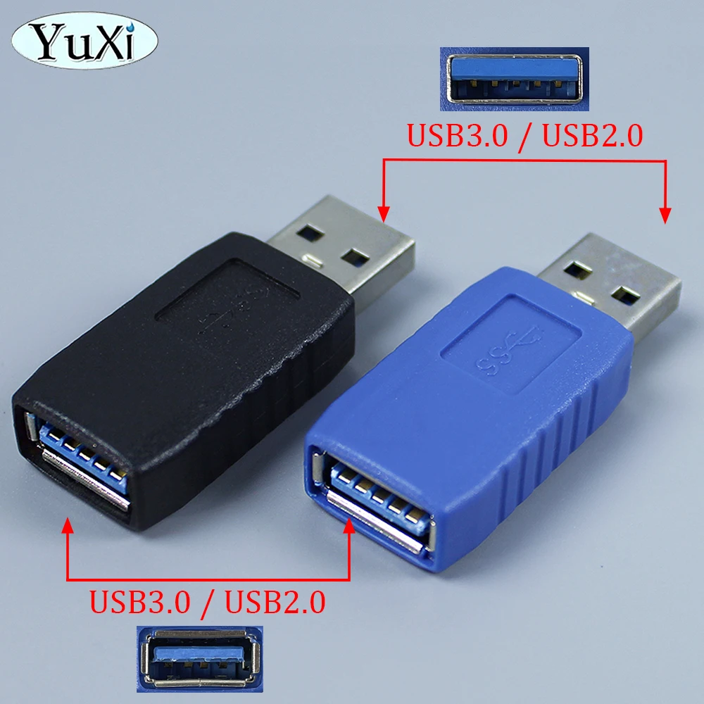 

2Pcs USB 3.0 Connector Adapter Male to Female USB 2.0 Converter HDD SSD Cable Extender 5Gbps USB 3.0 Extension Plug For PC Phone