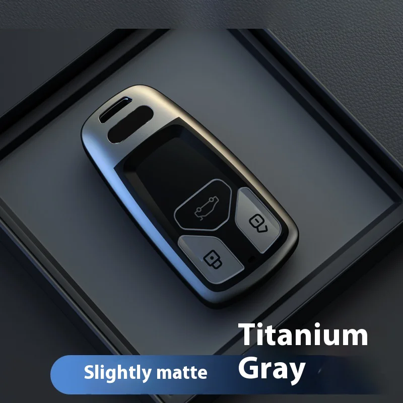 New Titanium Gray for Audi A1 A3 8v A4 B9 A5 A6 C7 Q3 Q5 Q7tt  Remote Smart Auto Car Key Case Cover Holder Fob Bag Accessories view 5