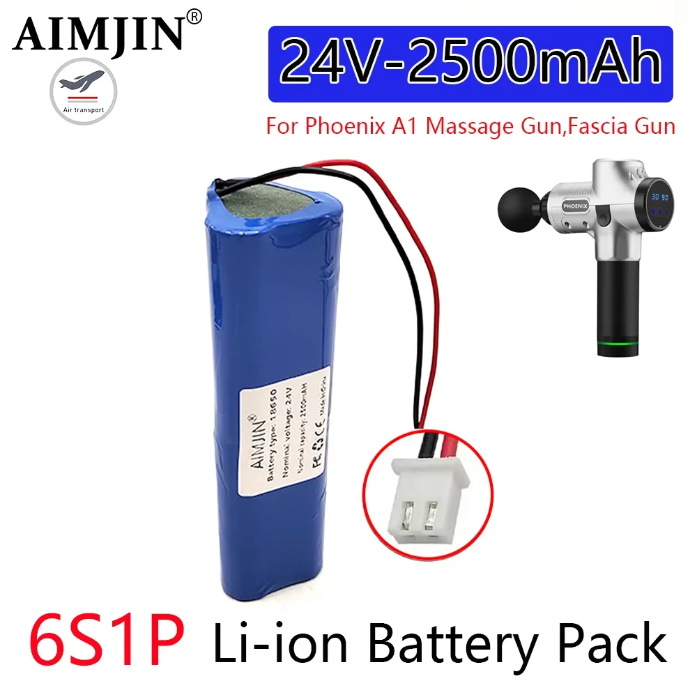 

Massage gun Battery 6S1P Lithium Battery 24V 2500mAh Suitable for Fascia Gun Massage Gun Muscle Relaxation Fitness Equipment