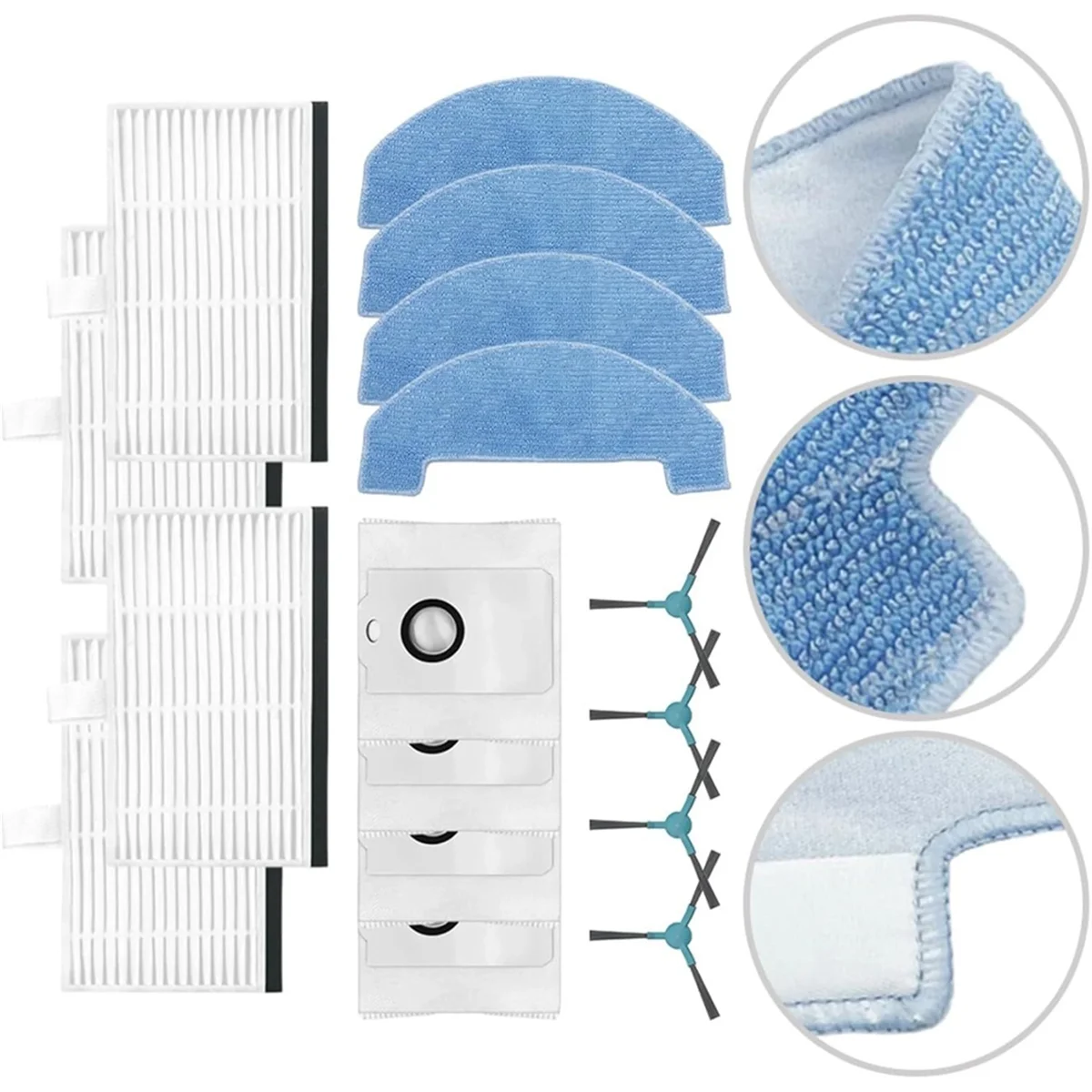 For Conga 2499 Ultra Home Advanced Robot Vacuum Cleaner Side Brush Hepa Filter Mop Cloth Dust Bags