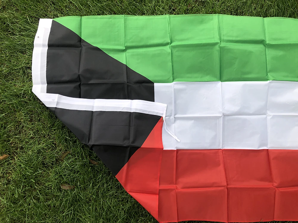 SKY FLAG Kuwait national Flag 90*150cm polyester Hanging Kuwait Flag Arab State Banner with 2 grommets For home Decora