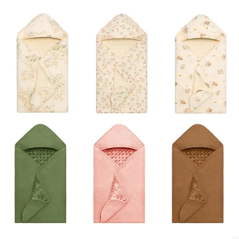 

Quick Dry Bath Towel Double Sided Hooded Design Baby Swaddles Blanket Wrap Cloth