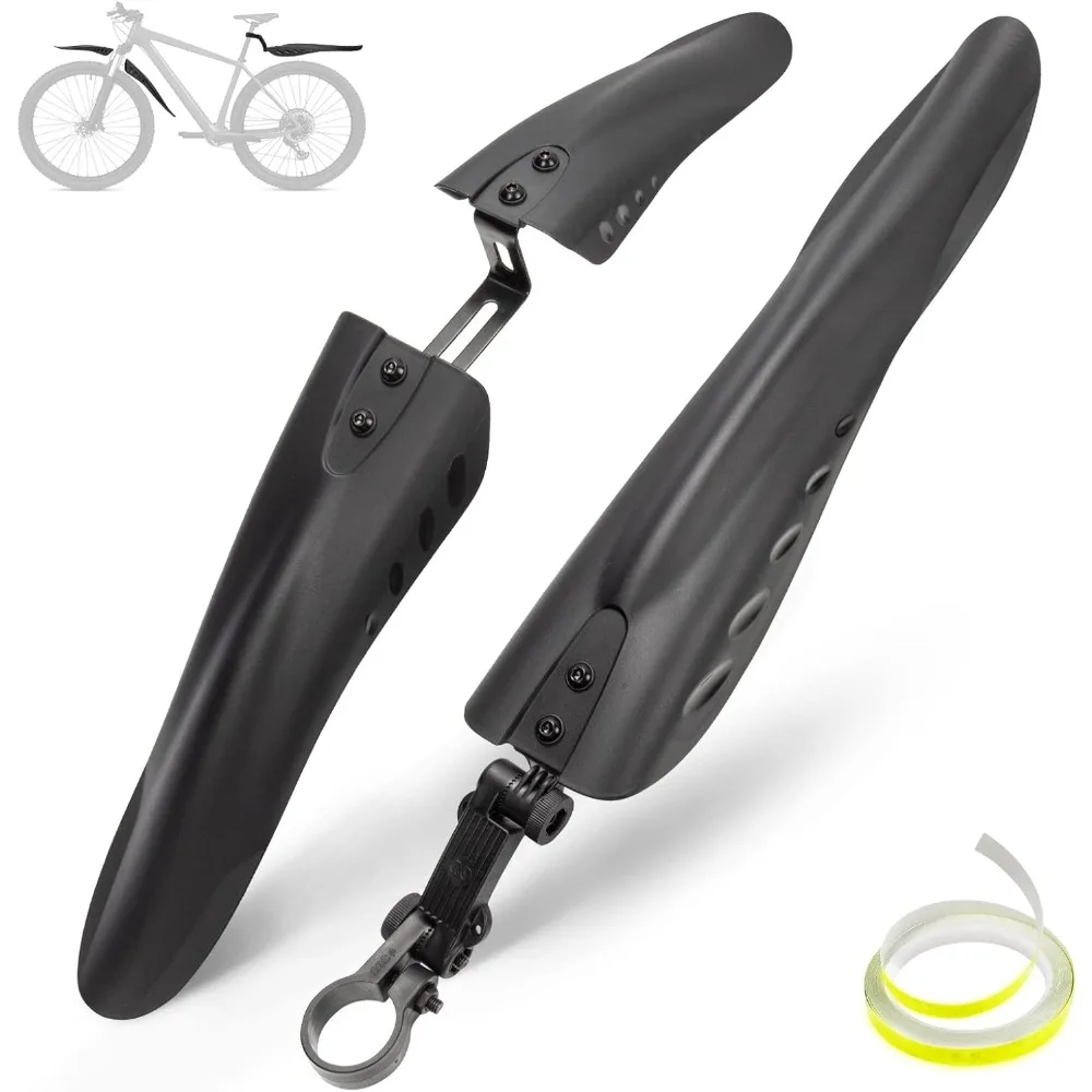 

Комплект велосипедных крыльев со светоотражающей лентой «сделай сам», 26 футов, регулируемые велосипедные крылья для 22 "/24"/26"/27,5", 3 части, универсальный полное покрытие.