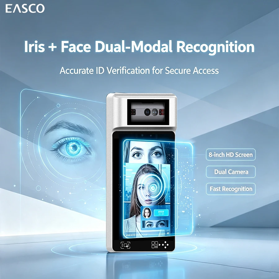 2026 Popular Waterproof Ip65 Smart Advanced Face Iris Recognition Access Control Biometric Time Attendance Machine