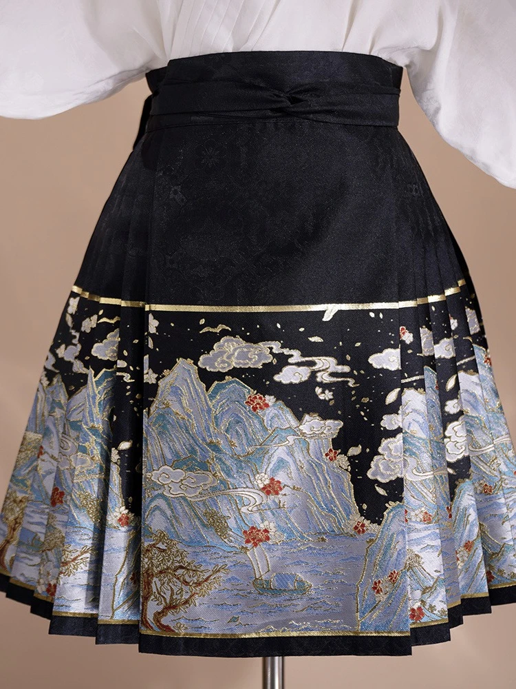 Summer 2025 Horse Face Skirt Women New Vintage Style Hanfu Chinese Style Tang Style Daily Skirt Woman
