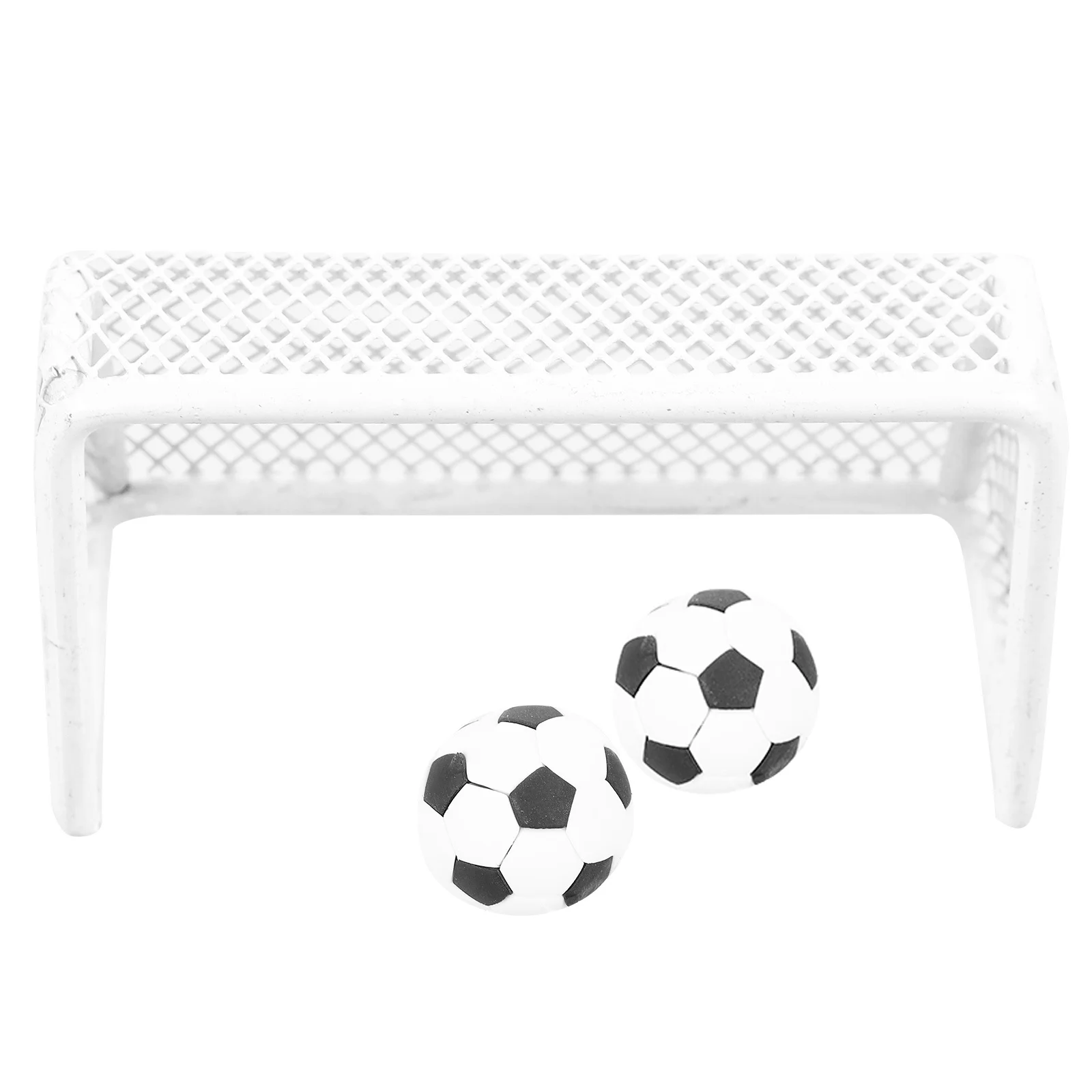 

1Set Mini Soccer Goal for Dollhouse Highly Detailed Small Football Net Set Indoor Family Game Kids Coordination Development