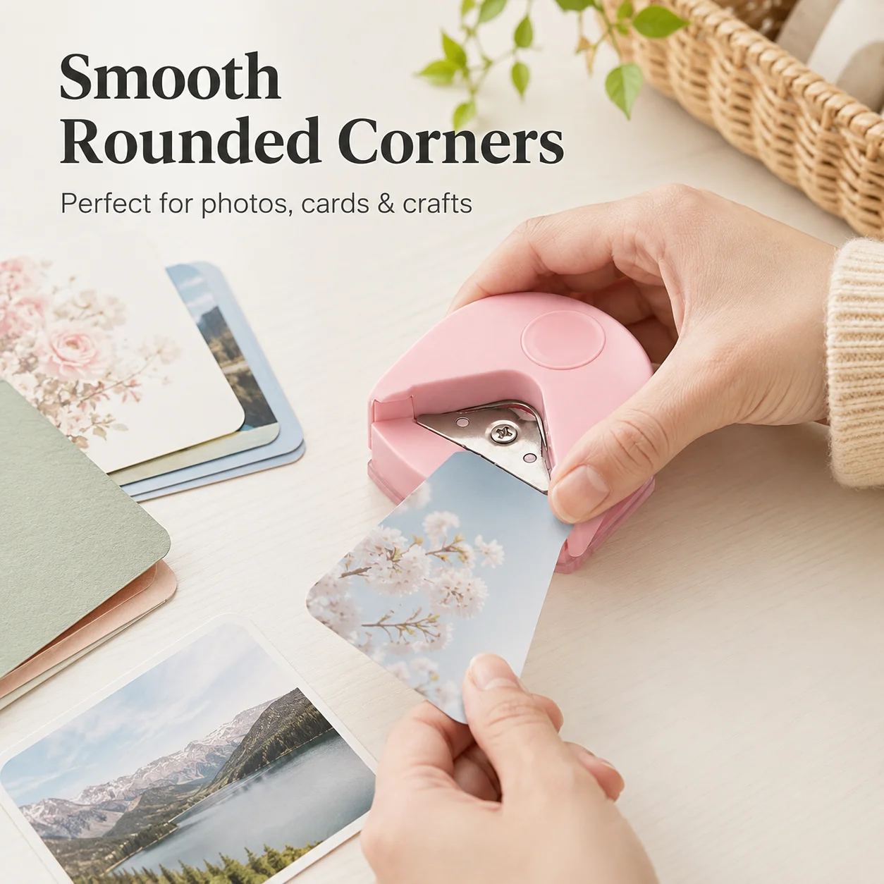 R4 Corner Rounder Punch, Portable Paper Corner Cutter for Scrapbooking Card Making DIY Craft, 4mm Radius