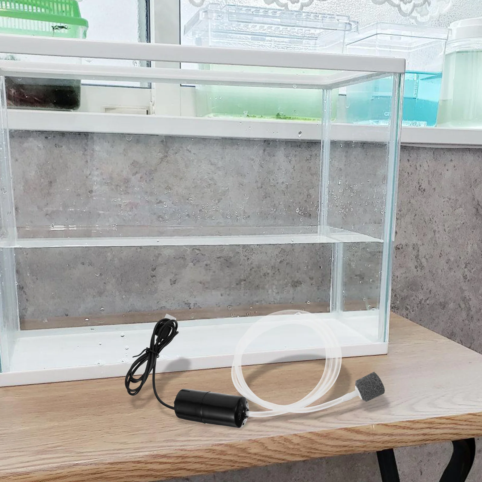 

USB Oxygen Pump for Fish Tank Portable Aquarium Oxygenation Small Air Plastic Tanks Low Noise Usb Powered Bubbler Garden