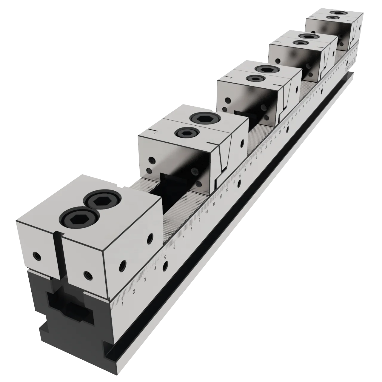 KSD50-500-4FD pas cher précision polyvalent Multi serrage réglable multiple ligne système de rail étau pour machine cnc