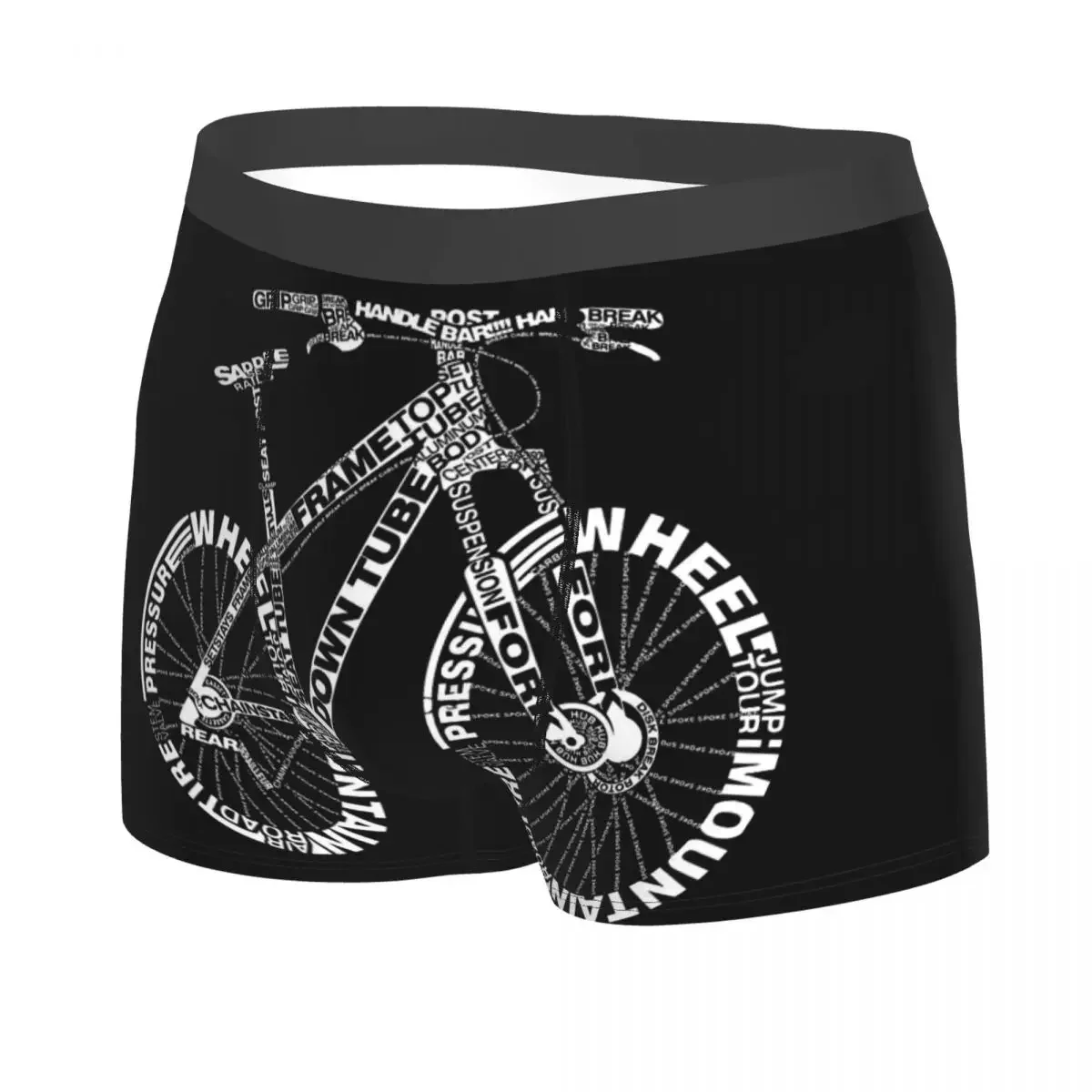 Alphabet Style Mountain Bike Men Boxer Briefs Underwear Highly Breathable High Quality Gift Idea