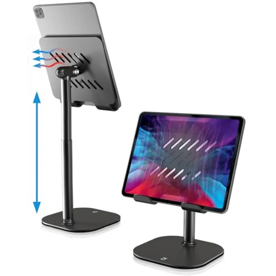 

TabHolder 7-10 Height Adjustable Tablet Stand Premium iPad Stand for Desk 270° Tilt iPad Holder for Desk Tablet Holder 15.6-17