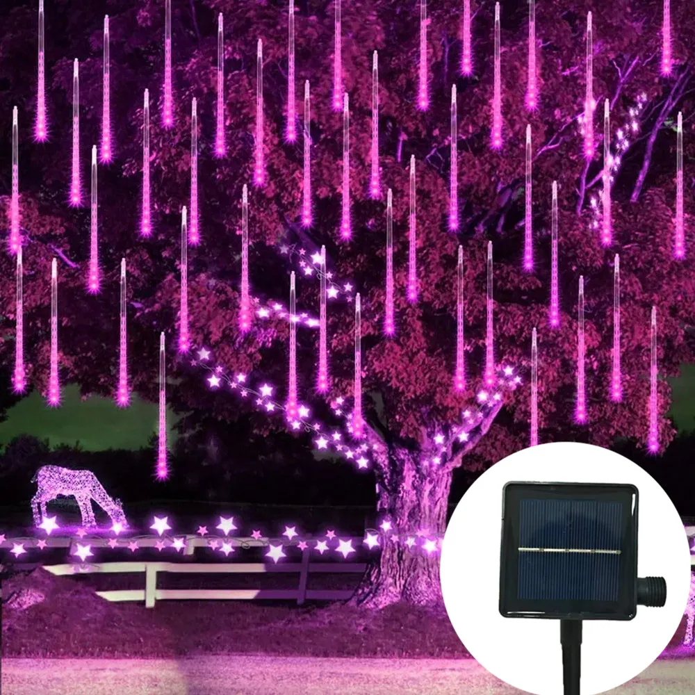 

Солнечная гирлянда на День святого Валентина, 30/50 см, светодиодная, имитация метеоритного дождя, для летних свадеб, вечеринок, декора сада и улицы