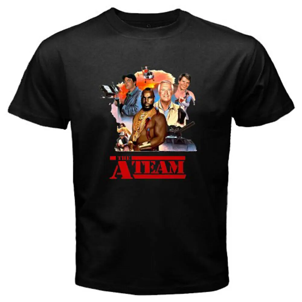 The A Team Action TV Series Men's Black T-Shirt Size S-5XL