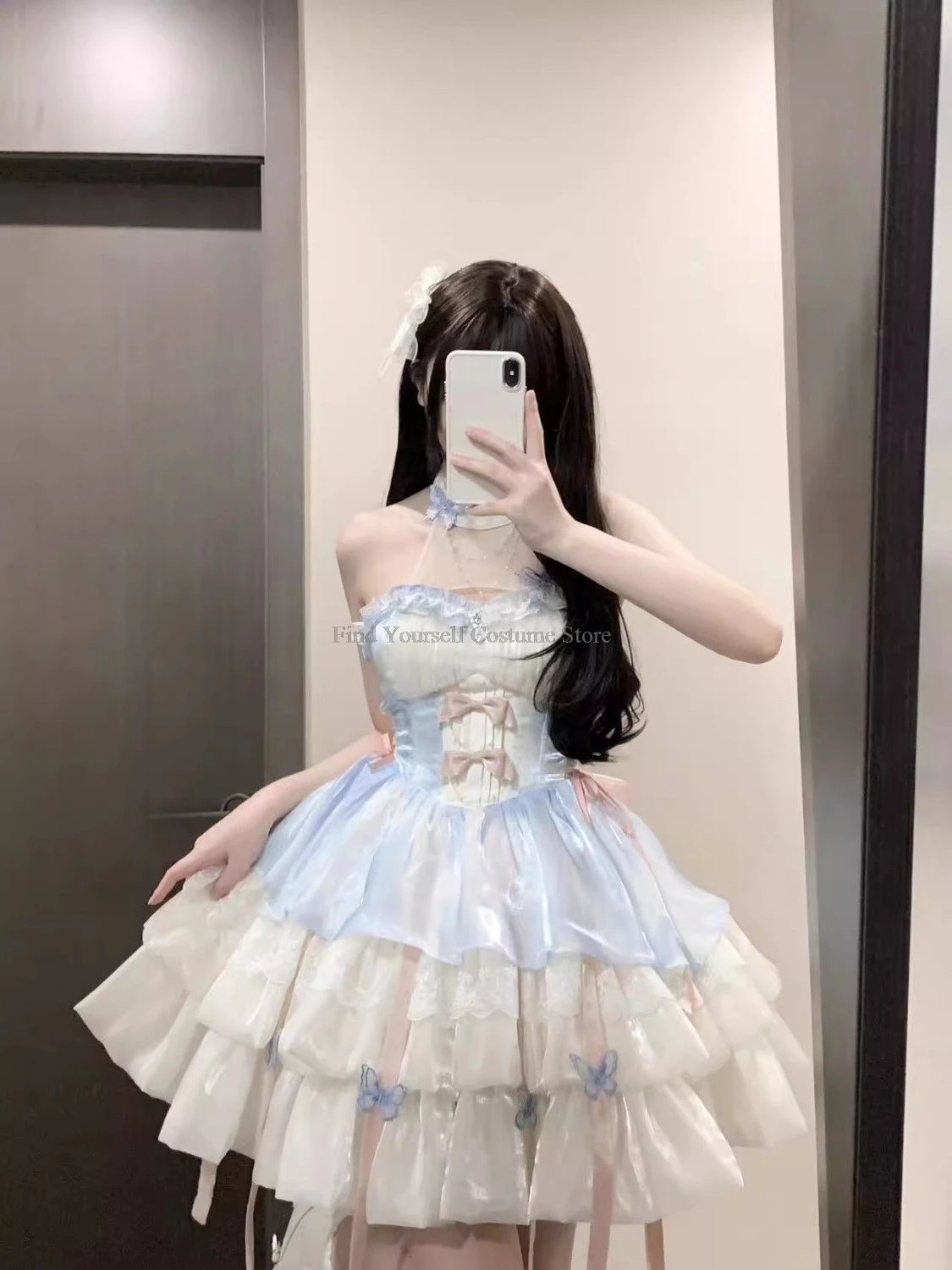 Vintage Victorian Lolita Princess Mini Dress Women Gothic Y2k Bow Lace Ruffles Sleeveless Party Dresses Girl Sweet Elegant Dress