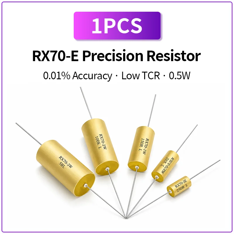 resistor-de-precisao-rx70-e-05w-001-com-baixo-coeficiente-de-temperatura-resistor-de-filme-metalico-1r-1mΩ