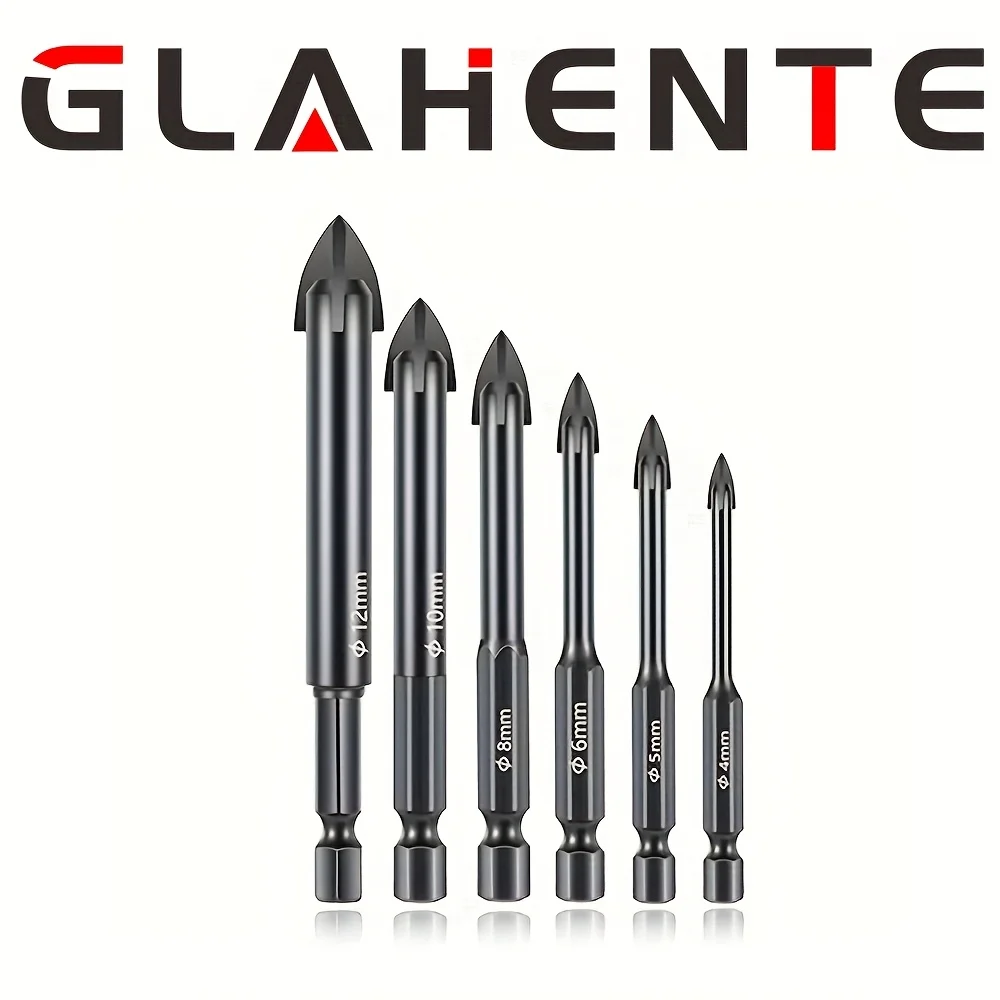 ‌ Набор сверл из цементированного карбида, крестообразные шестигранные плитки, стекла, керамики - эффективный универсальный открывалка для отверстий для стен и твердых материалов ‌