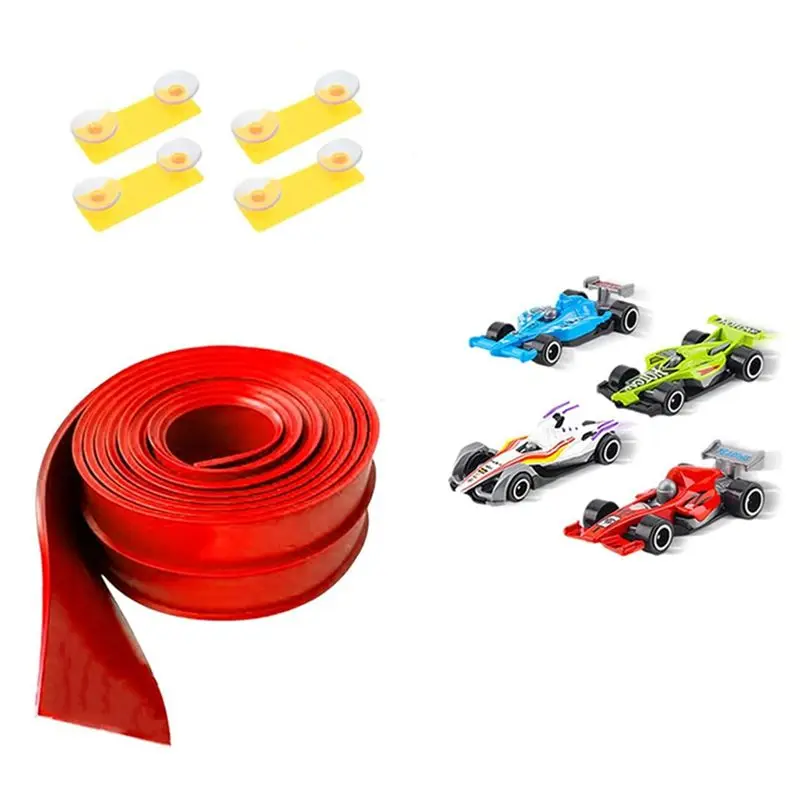 

ABXE-Car Ramp 16.4Ft Flexible Car Ramp System Ready-To-Play Indoor/Outdoor Racing Kit