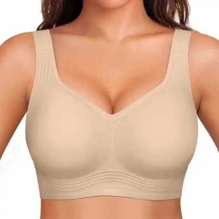 Naadloze damesbeha, verwijderbare pads Draadloze bralette, comfortabele volledige dekking, ideaal voor dagelijks gebruik in vrijetijdskleding