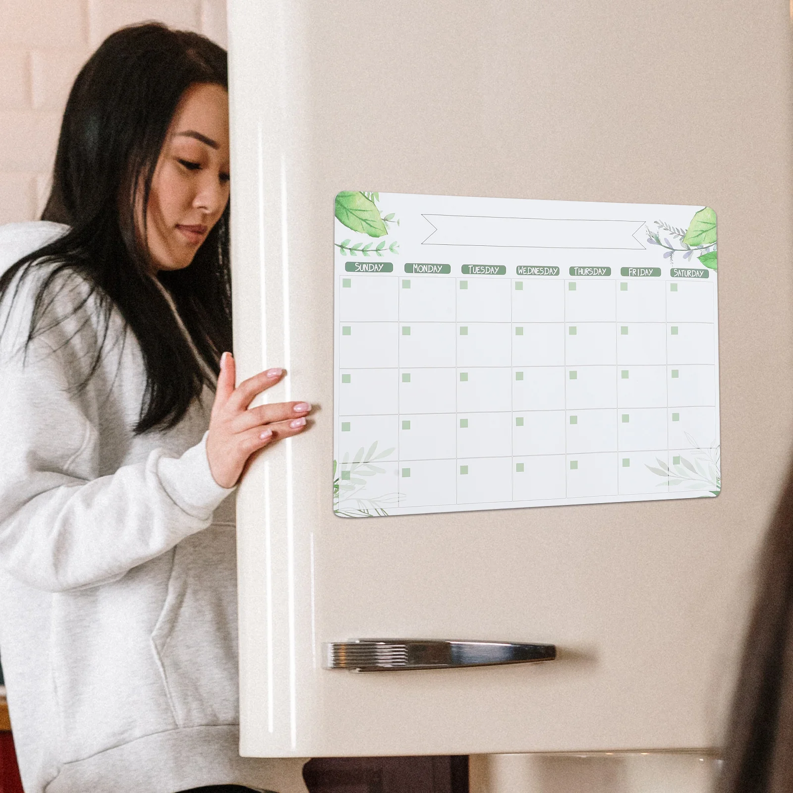 

1 set Magnetic Memo Board Dry Erase Calendar For Fridge Whiteboard Planner Kitchen Scheduling Organizer Fridge Writing Board