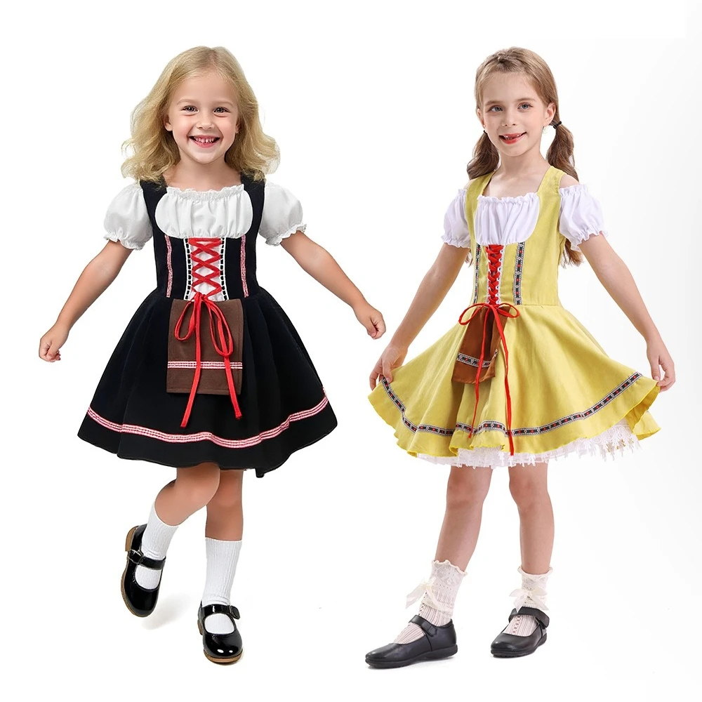 

Girls Sculpting Stage Costume German Bavarian Beer Festival Outfit Cosplay Halloween Carnival Oktoberfest Clothes Sweet Cute