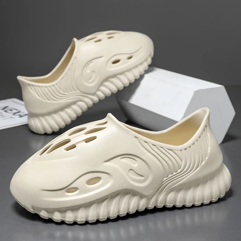 

2025i кокосовые тапочки yeezy, сандалии на толстой подошве с облаком, летние модные пляжные мужские тапочки с мягкой подошвой, женские сандалии, шлепанцы из ЭВА