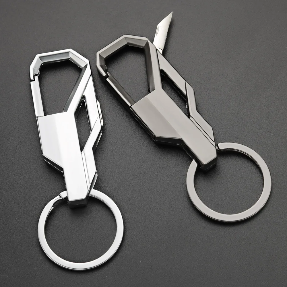 Mini Knife Keychain Foldable Personalized Lettering For Car Key Holder Ring Chain Men\'s Metal Keyring Fashion Best Gift K413