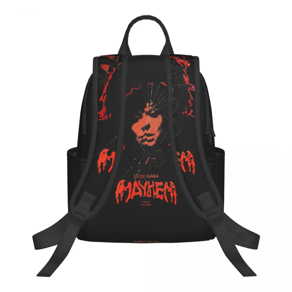 Lady Gaga Mayhem Album Logo (10) Student Backpack School Bag Hiking Travel Daypack for Men Women Bookbag Shoulder Bags