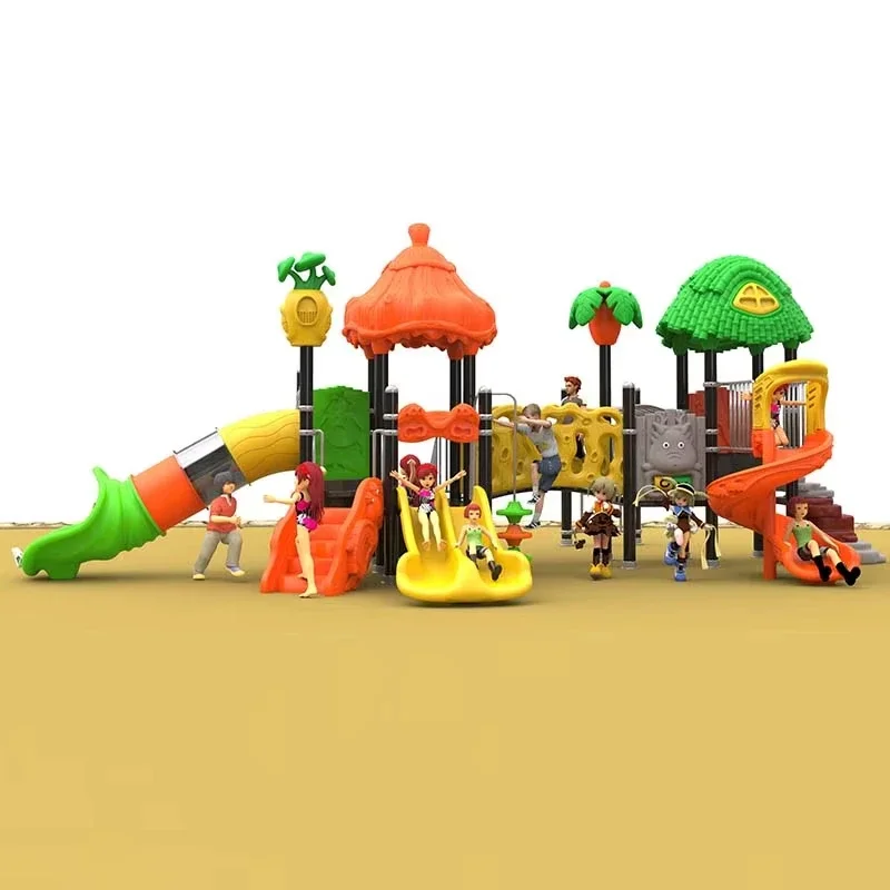 Wholesale Factory Direct Sale Amusement Park Facilities Children Plastic Combination Slides Outdoor Playground For Kids