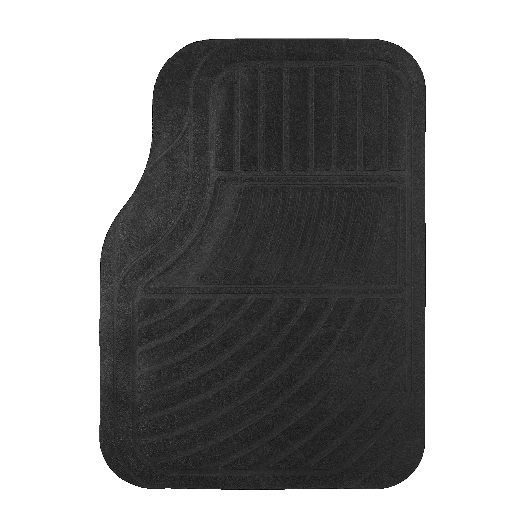 4 قطع من بطانة الأرضية المطاطية الخفيفة باللون الأسود - مناسبة عالمية