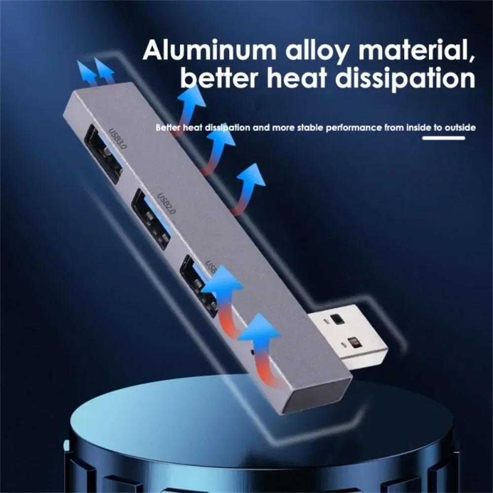 4-in-1 Mini-Dockingstation, Ultra-Slim, 5 Gbit/s/480 Mbit/s Hochgeschwindigkeits-Multi-USB-C-Splitter, USB-Hub mit 3 USB 3.0-Anschlüssen
