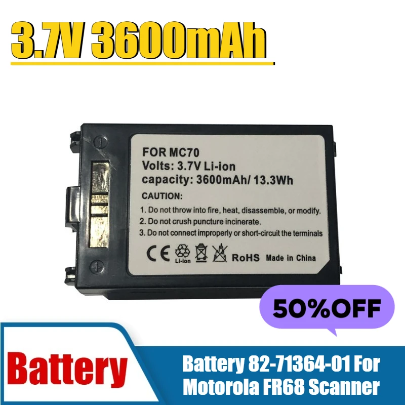 

3.7V 3600mAh Battery 82-71364-01 for Motorola FR68 Scanner