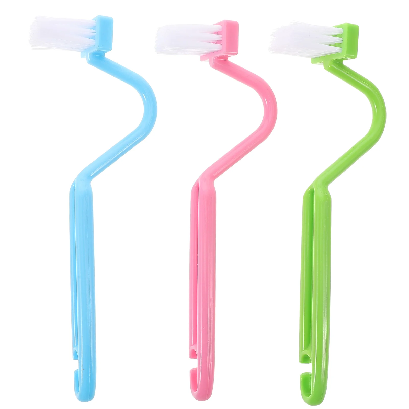 3pcs Curved Toilet Brush V Type Plastic Toilet Corner Rim Cleaning Brush Toilet Edge Brush Long Handled Brushes Bathroom Toilet