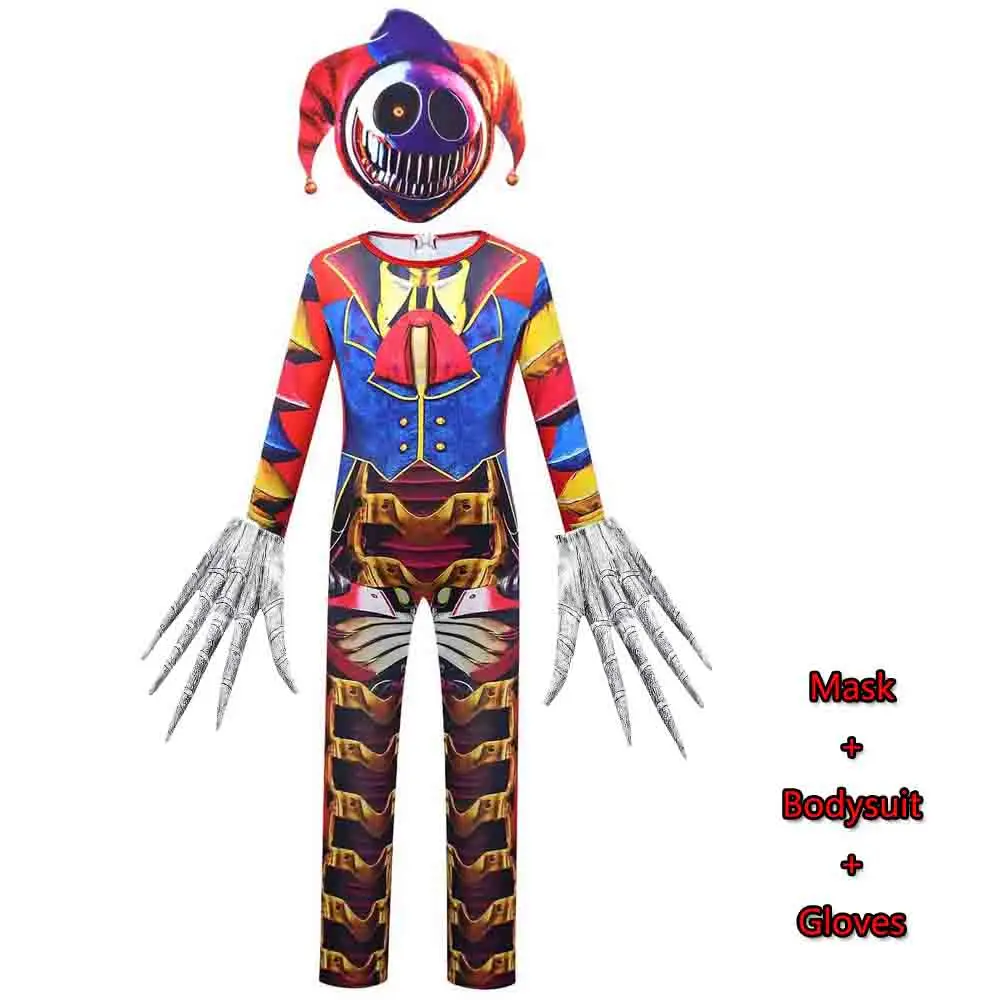 Prototype Cosplay Costume With Mask And Gloves Halloween Carnival Party Role Play Outfit for kids Chum Chompkins dress up