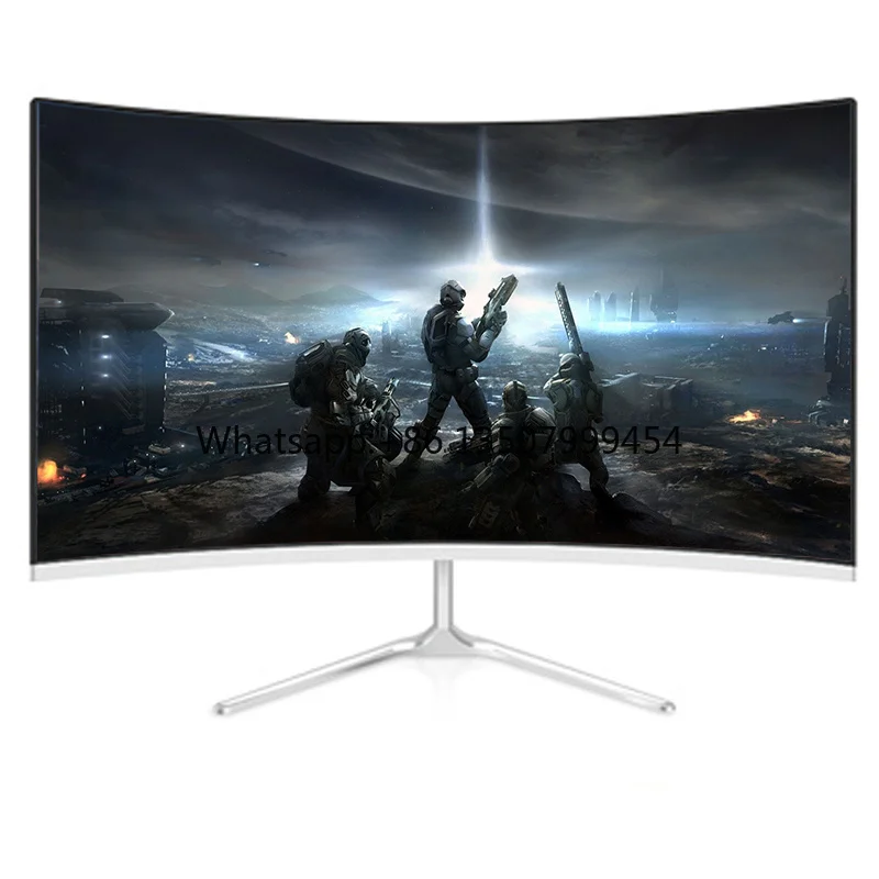 Monitor Gamer Curvo LED de 24 Polegadas Mais Vendido 165Hz Painel MVA Tempo de Resposta de 1ms para Gamers
