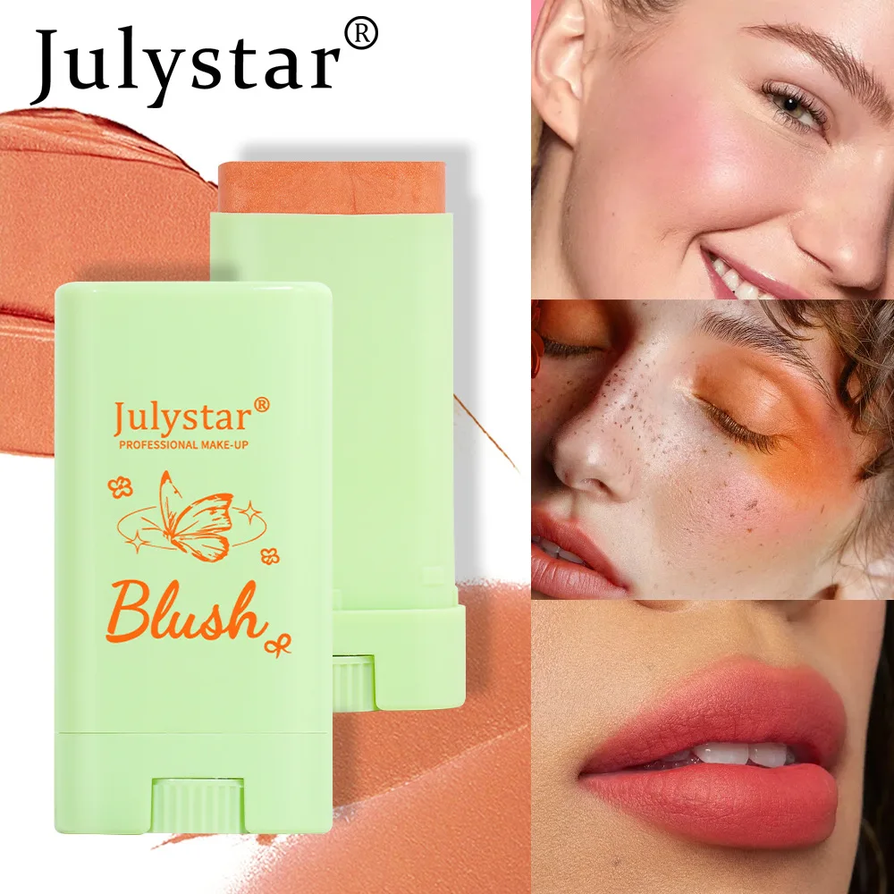 3 Color Blush Stick Matte Moisturize Waterproof Big Capacity Fashion Blush Lasting Brighten Skin Tone Multi-functional Cosmetics