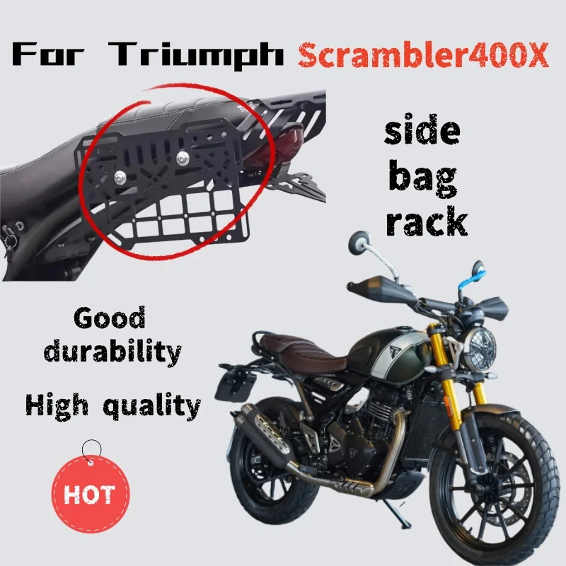 

For Triumph Scrambler400X modified side bag tactical hanging plate retro canvas tool side bag bracket accessories