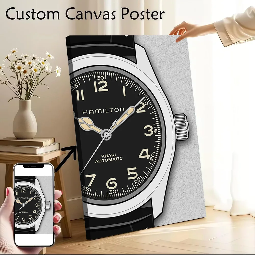 Hamilton Khaki Murph Watch Leinwand-Poster, anpassbare Bilder, Wandkunst, Leinwandgemälde für Gamer-Dekoration, Raumdekorationen
