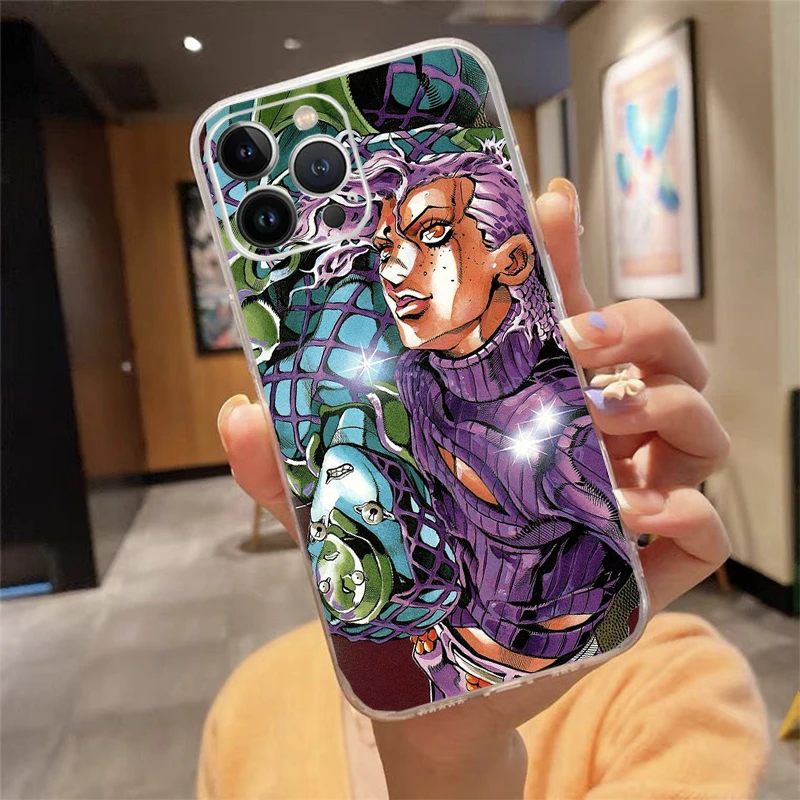 

Jotaro Anime jojo's bizarre adventure Phone Case Carcasa Funda For iPhone 17 Pro Max Air 16 15 14 13 Pro Max 15 16 Pro 15Plus