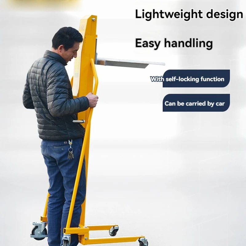 Light hand stacker, simple manual truck, wire rope lift truck, small forklift lift