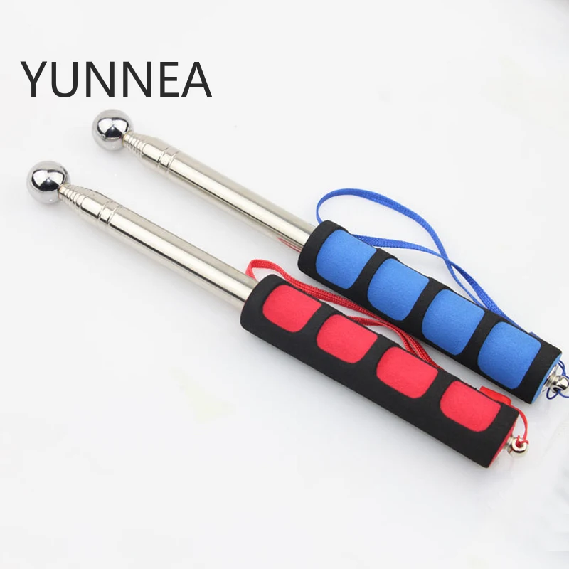 98cm/130cm Empty Drum Hammer EDC Tools Inspection Hammer Retractable Tile Bell Hammer Self defense Tool Personal Safety Tool